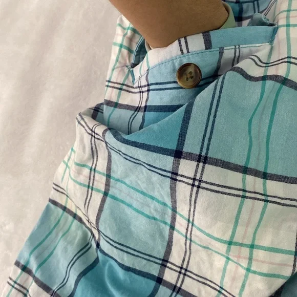 Sky blue and white plaid Merona shorts - Picture 16 of 17
